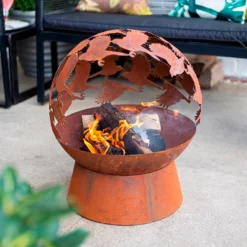 La Hacienda Oxidised Fire Globe - Rust -NON Outdoor Shop 13253014 1854929940673505