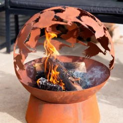 La Hacienda Oxidised Fire Globe - Rust -NON Outdoor Shop 13253014 1984929940571475