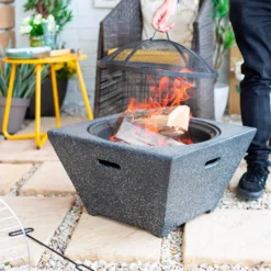 La Hacienda Pyrrhus Firepit - Black -NON Outdoor Shop 13253015 1404929938386398