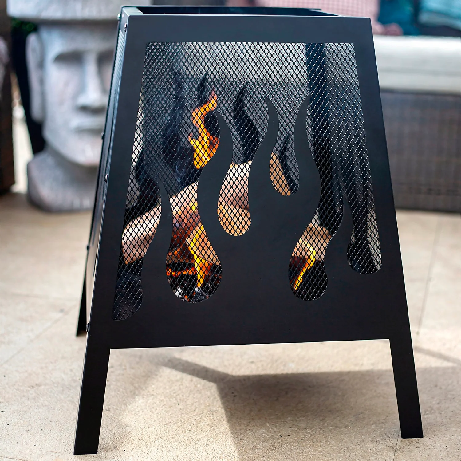 La Hacienda Vesta Fire Basket - Black 8 La Hacienda Vesta Fire Basket - Black - Image 6
