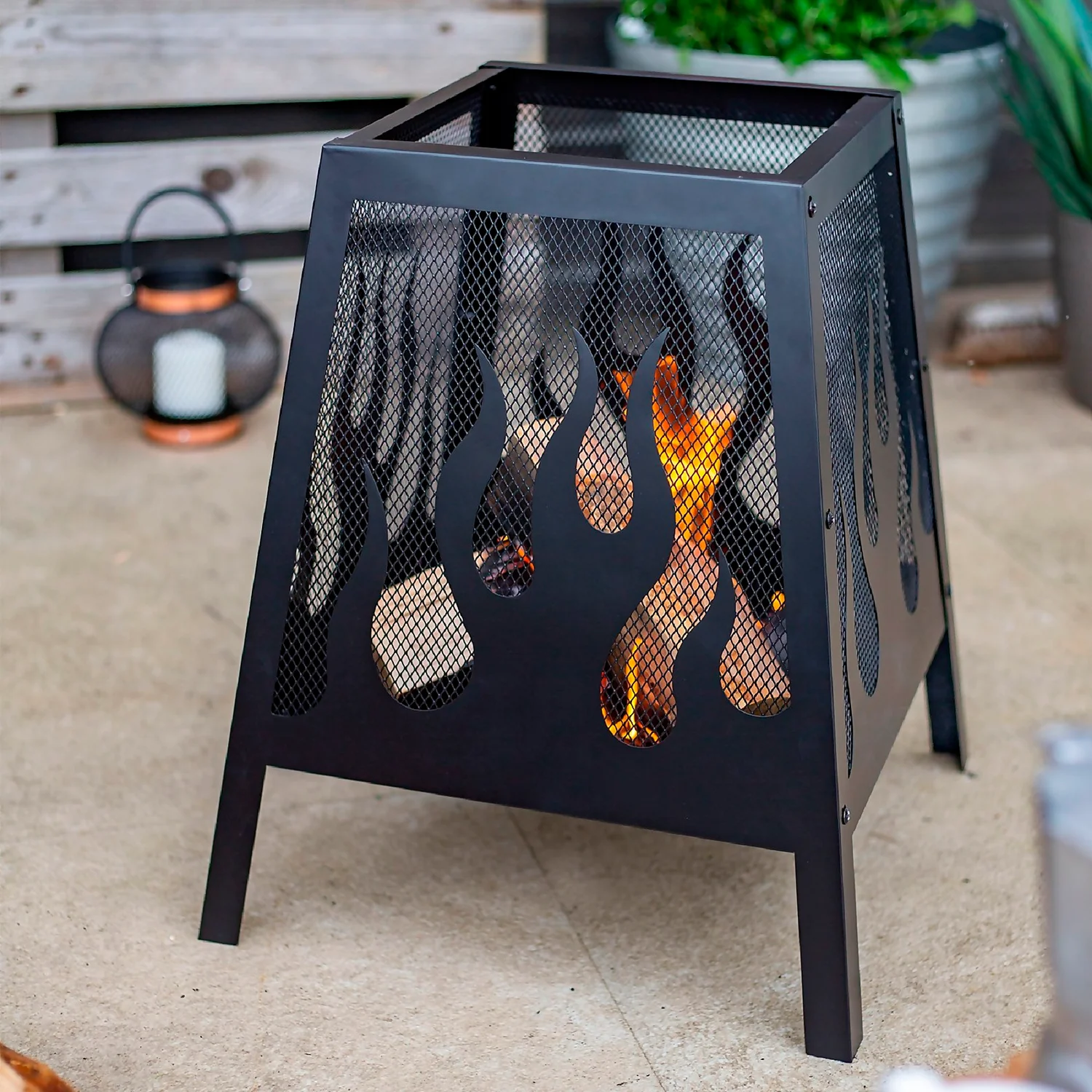 La Hacienda Vesta Fire Basket - Black 6 La Hacienda Vesta Fire Basket - Black - Image 4