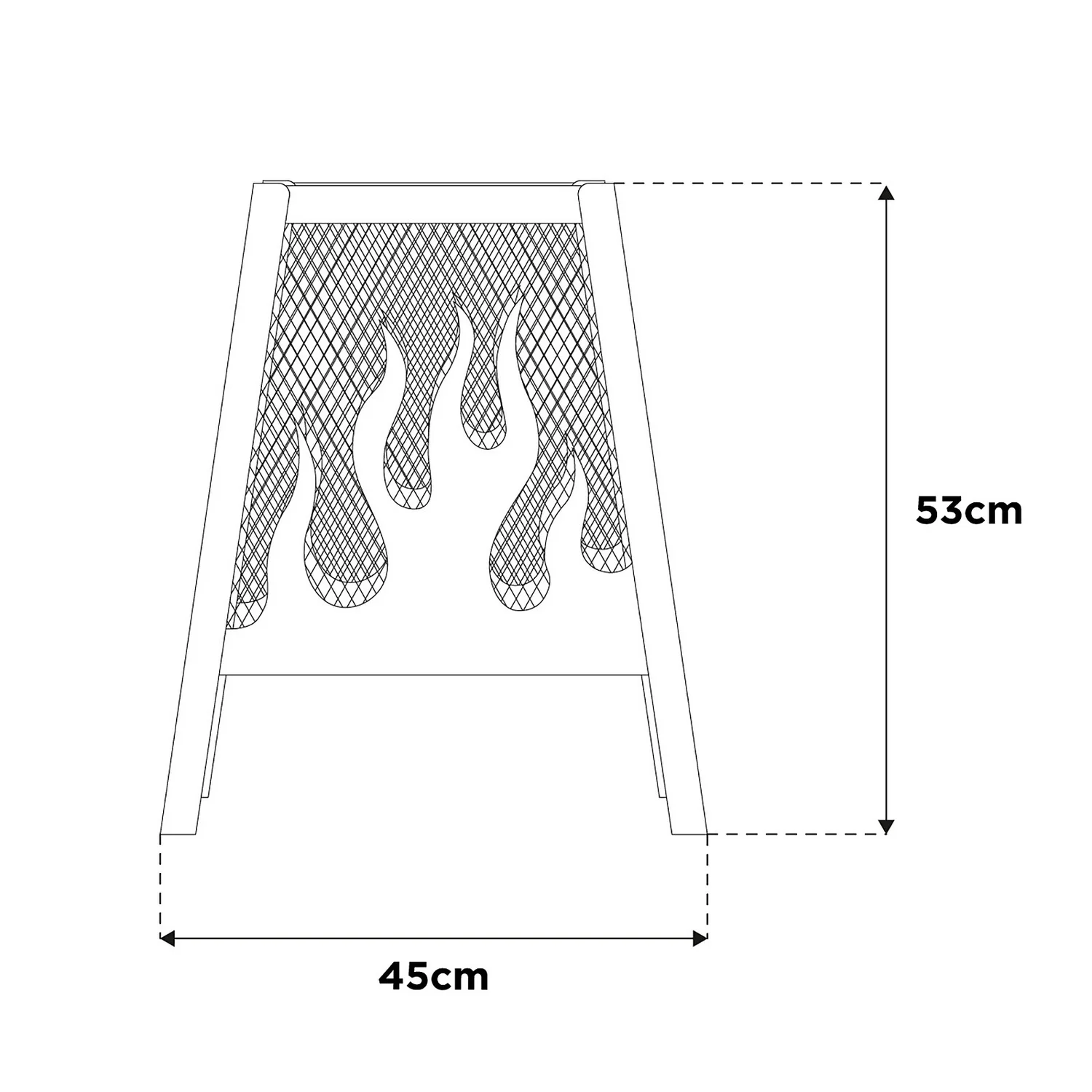 La Hacienda Vesta Fire Basket - Black 5 La Hacienda Vesta Fire Basket - Black - Image 3