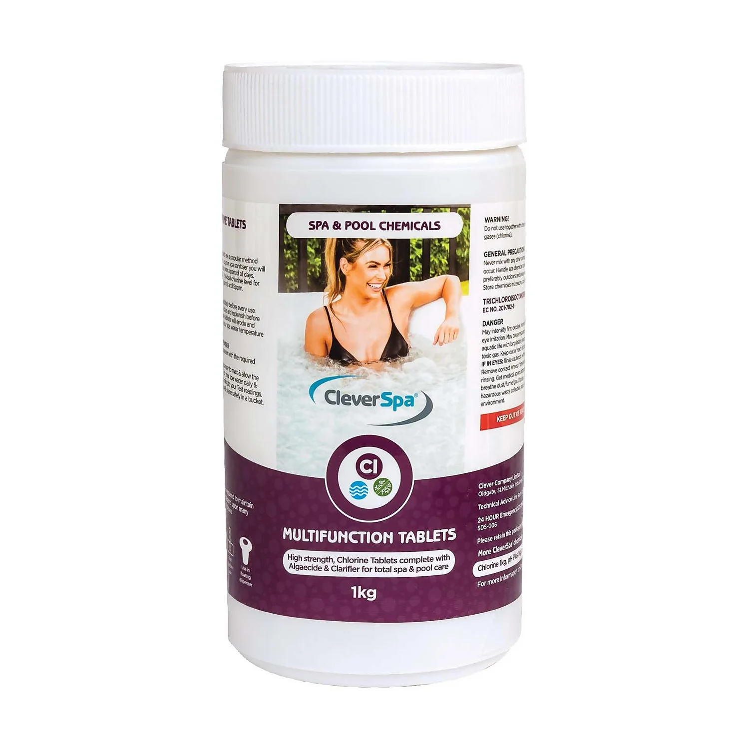 CleverSpa Universal Multifunction Chlorine Tablets - 1kg 3 CleverSpa Universal Multifunction Chlorine Tablets - 1kg