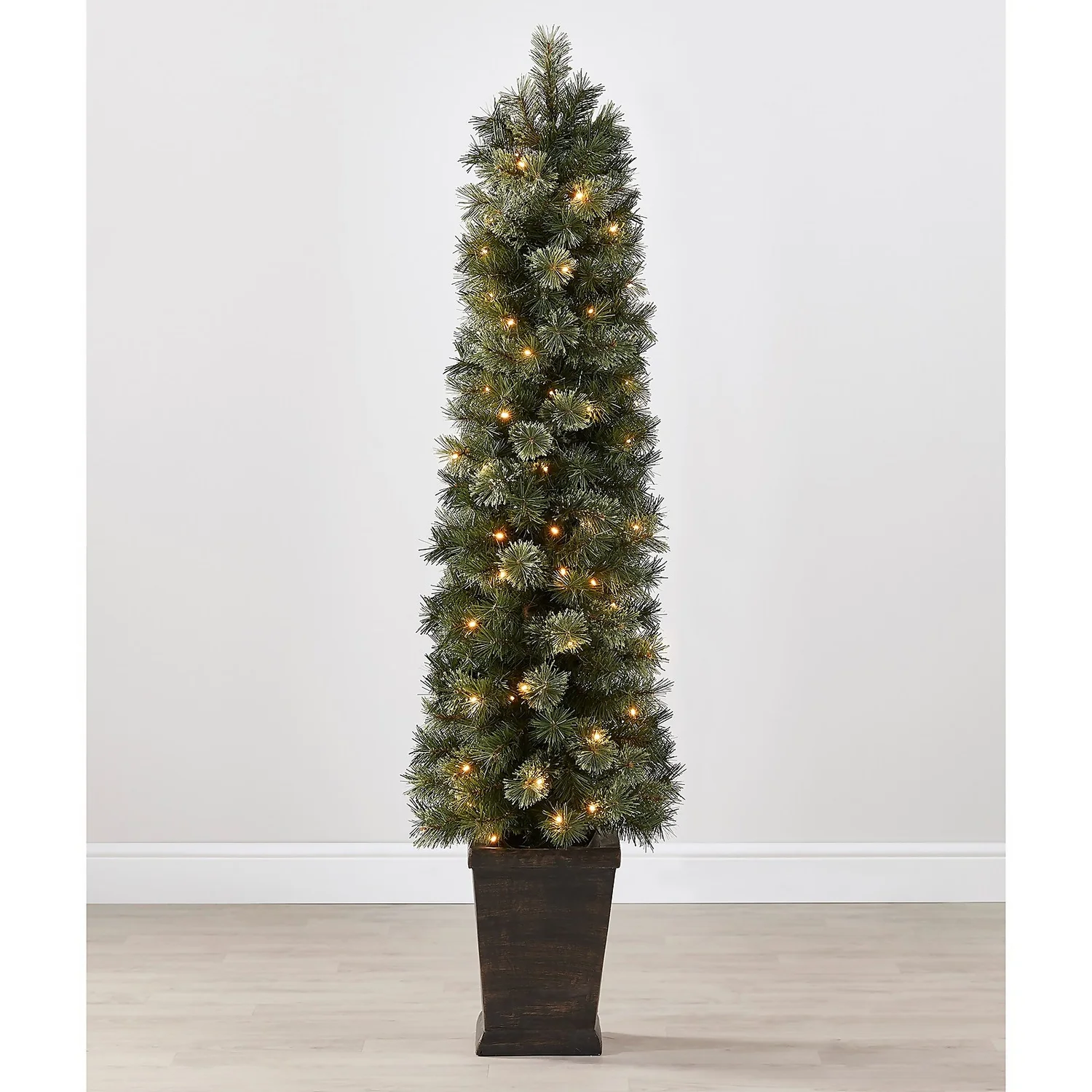 5ft Cashmere Potted Pre-lit Artificial Christmas Tree 4 5ft Cashmere Potted Pre-lit Artificial Christmas Tree - Image 2