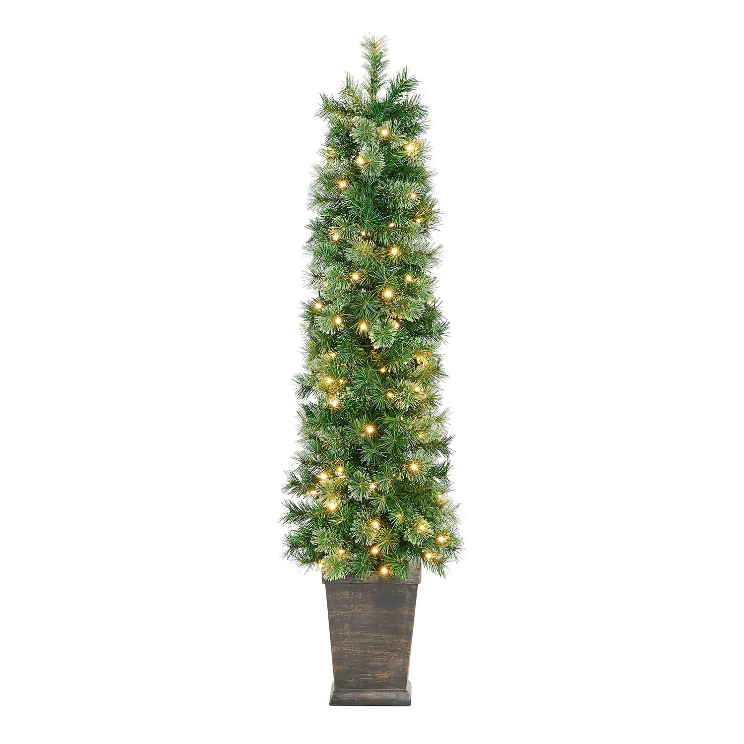 5ft Cashmere Potted Pre-lit Artificial Christmas Tree 3 5ft Cashmere Potted Pre-lit Artificial Christmas Tree