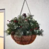 Pre-lit Berry Decorated Christmas Hanging Basket (Battery Operated) -NON Outdoor Shop 13675462 1764974930930528