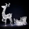 Acrylic 3D LED Reindeer & Sleigh 3-in-1 Outdoor Christmas Light - Warm & Cool White -NON Outdoor Shop 13695726 1244989489968136