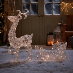 Acrylic 3D LED Reindeer & Sleigh 3-in-1 Outdoor Christmas Light - Warm & Cool White 10 Acrylic 3D LED Reindeer & Sleigh 3-in-1 Outdoor Christmas Light - Warm & Cool White -NON Outdoor Shop 13695726 2064985908899951