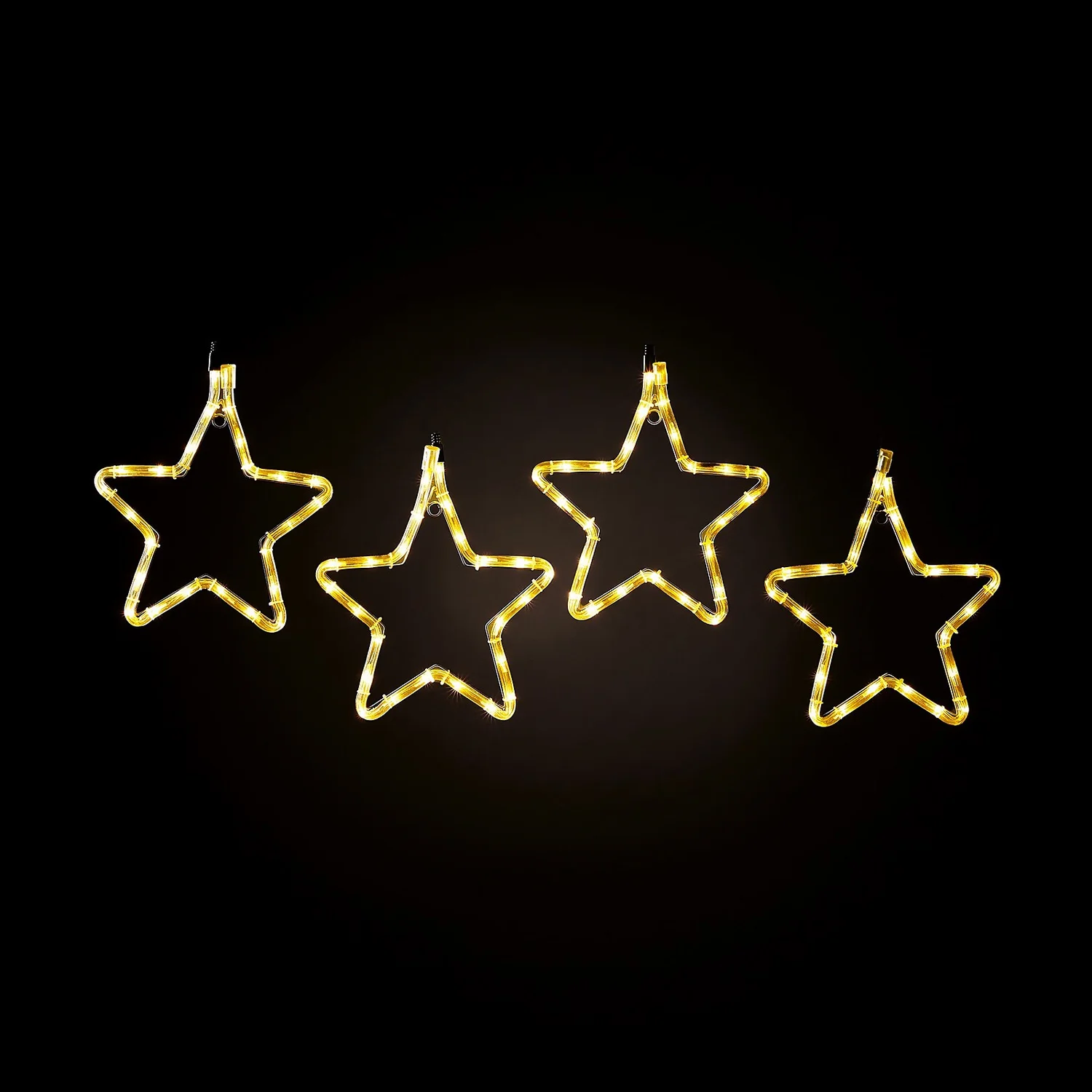 4 Star LED Decorative Outdoor Christmas String Light- Warm White 4 4 Star LED Decorative Outdoor Christmas String Light- Warm White - Image 2