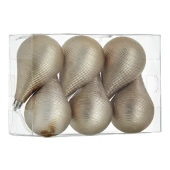 Bulb Christmas Tree Decoration Set - Pack Of 6