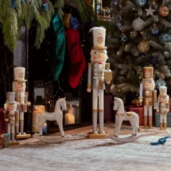 Silver Wooden Nutcracker Figure Christmas Decoration - 50cm 5 Silver Wooden Nutcracker Figure Christmas Decoration - 50cm -NON Outdoor Shop 13700342 1234987093397958