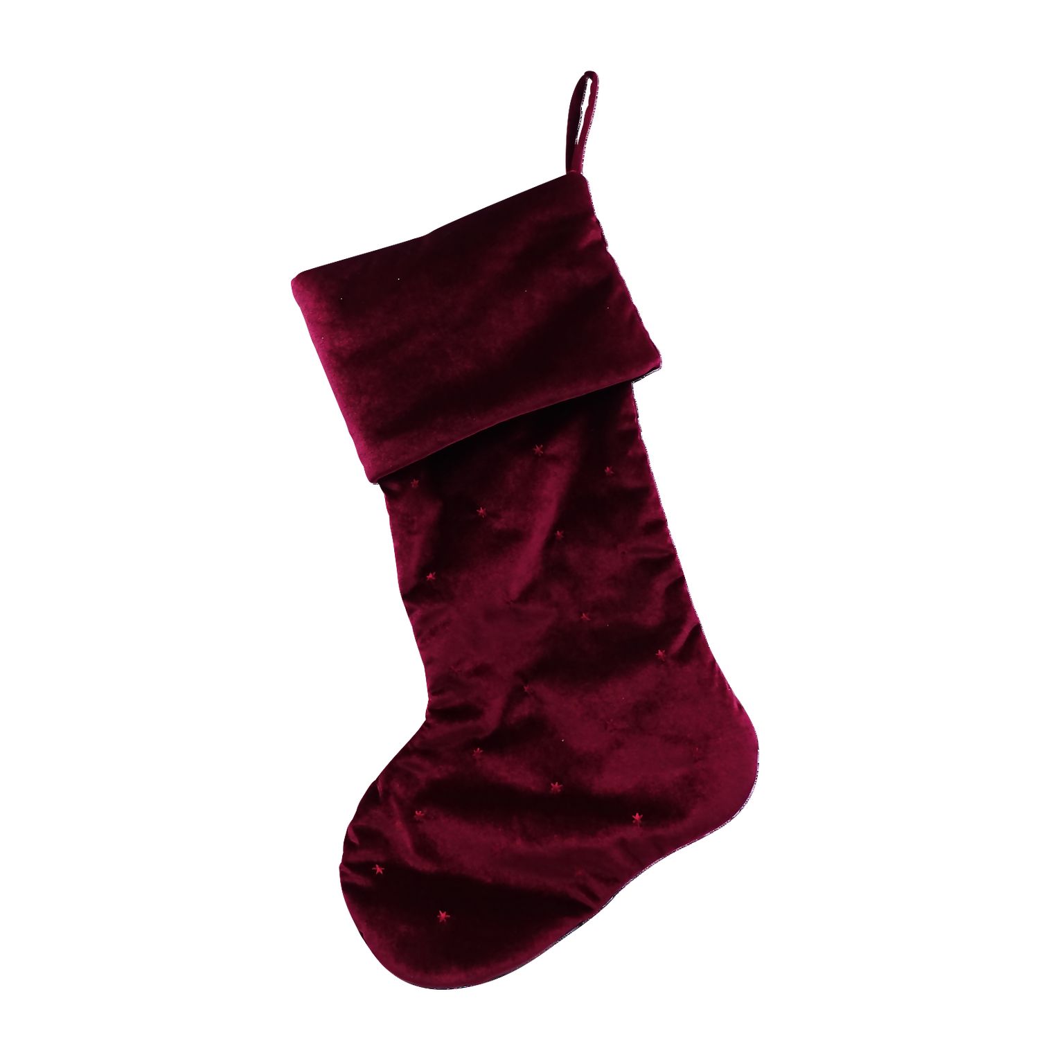 Velvet Christmas Stocking - Red 3 Velvet Christmas Stocking - Red
