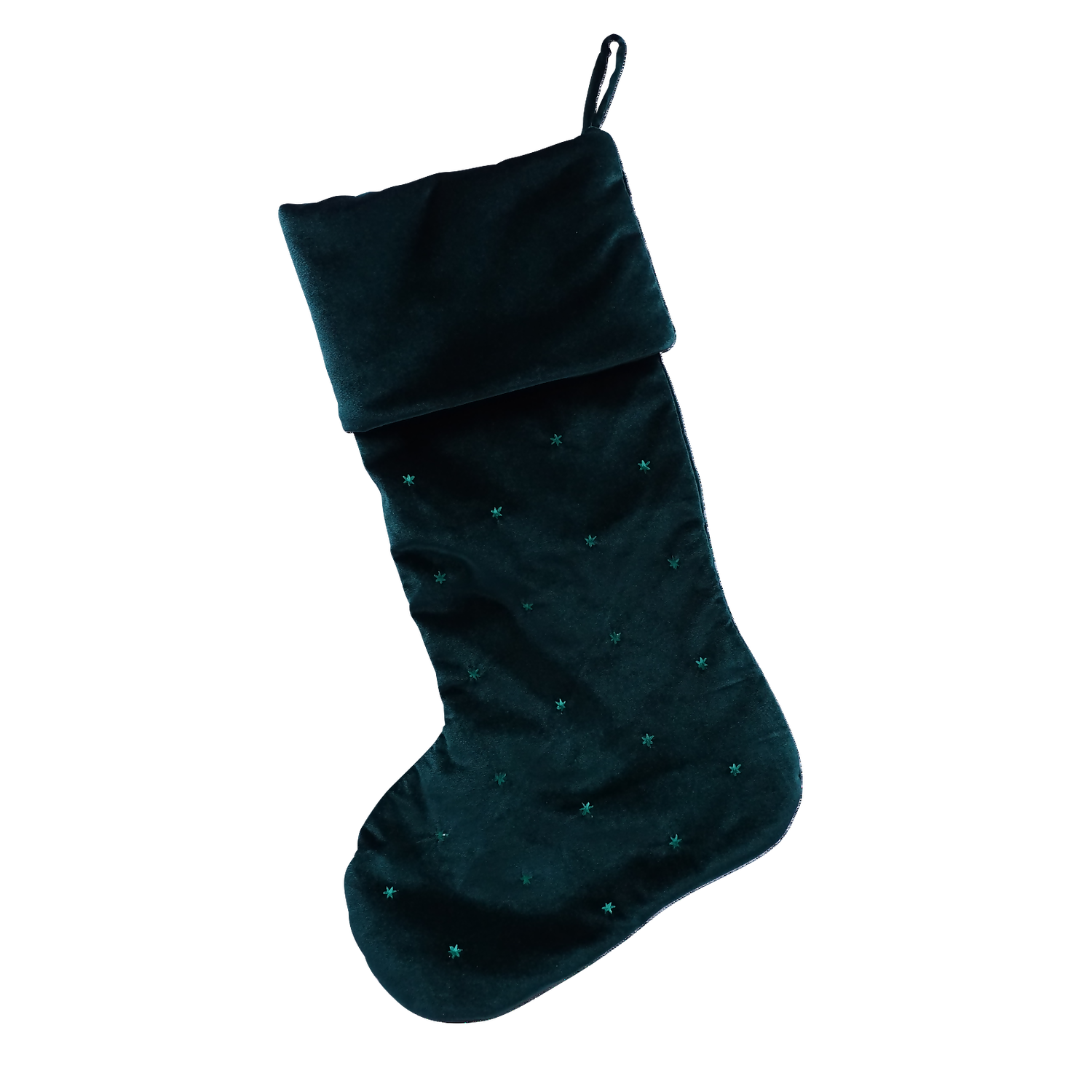 Velvet Christmas Stocking - Green 3 Velvet Christmas Stocking - Green