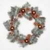 Snowy Bauble, Pinecone & Cinnamon Christmas Wreath - 50cm 2 Snowy Bauble, Pinecone & Cinnamon Christmas Wreath - 50cm -NON Outdoor Shop 13700353 2064990974266910
