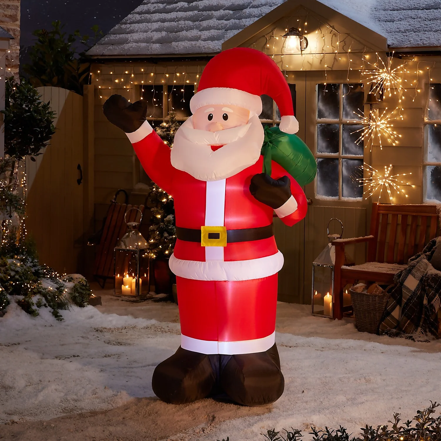 6ft Santa With Sack Christmas Inflatable 3 6ft Santa With Sack Christmas Inflatable