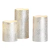3 LED Christmas Pillar Candles - Silver (Battery Operated) 1 3 LED Christmas Pillar Candles - Silver (Battery Operated) -NON Outdoor Shop 13700644 7354966107733221
