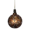 Bronze Forest Glass Christmas Tree Bauble - 90mm