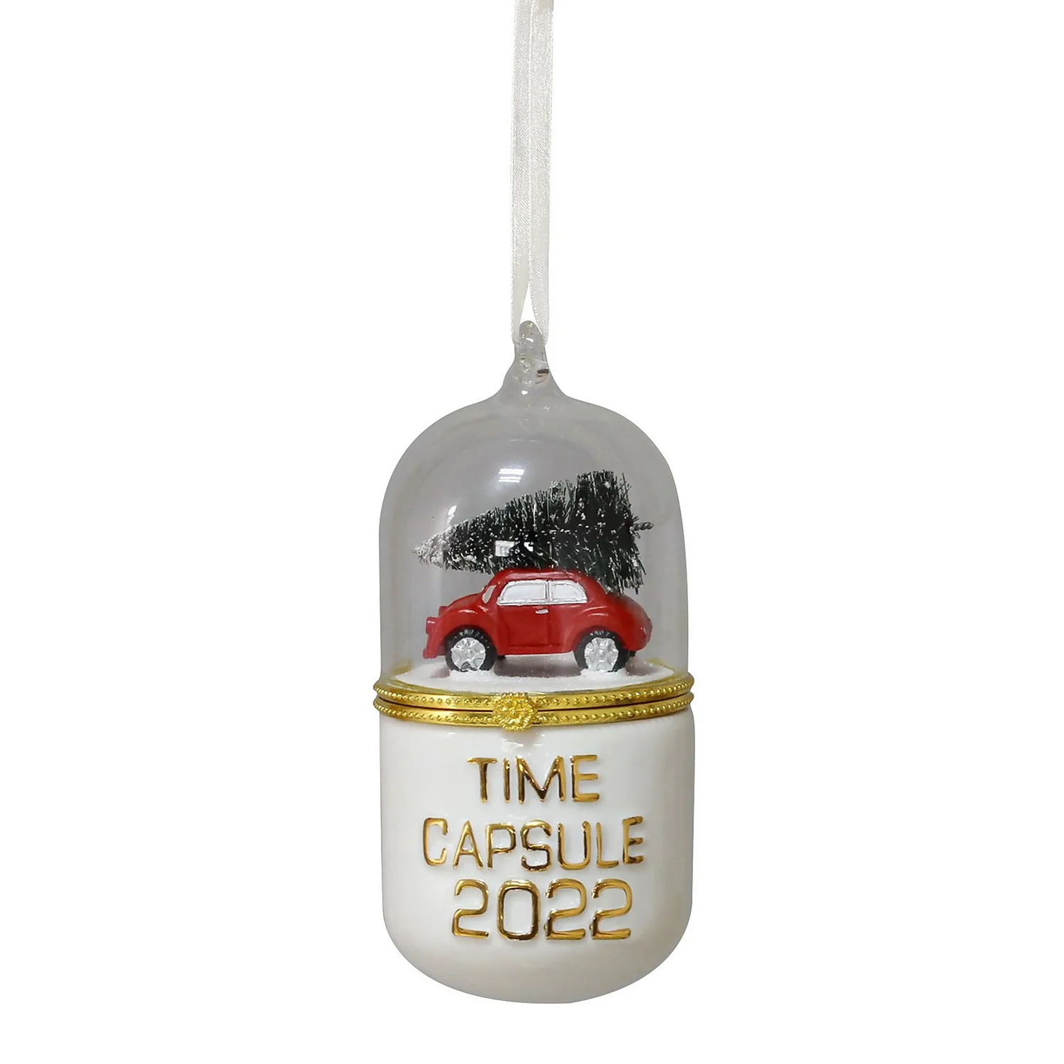 Red Car Time Capsule Christmas Tree Decoration 3 Red Car Time Capsule Christmas Tree Decoration
