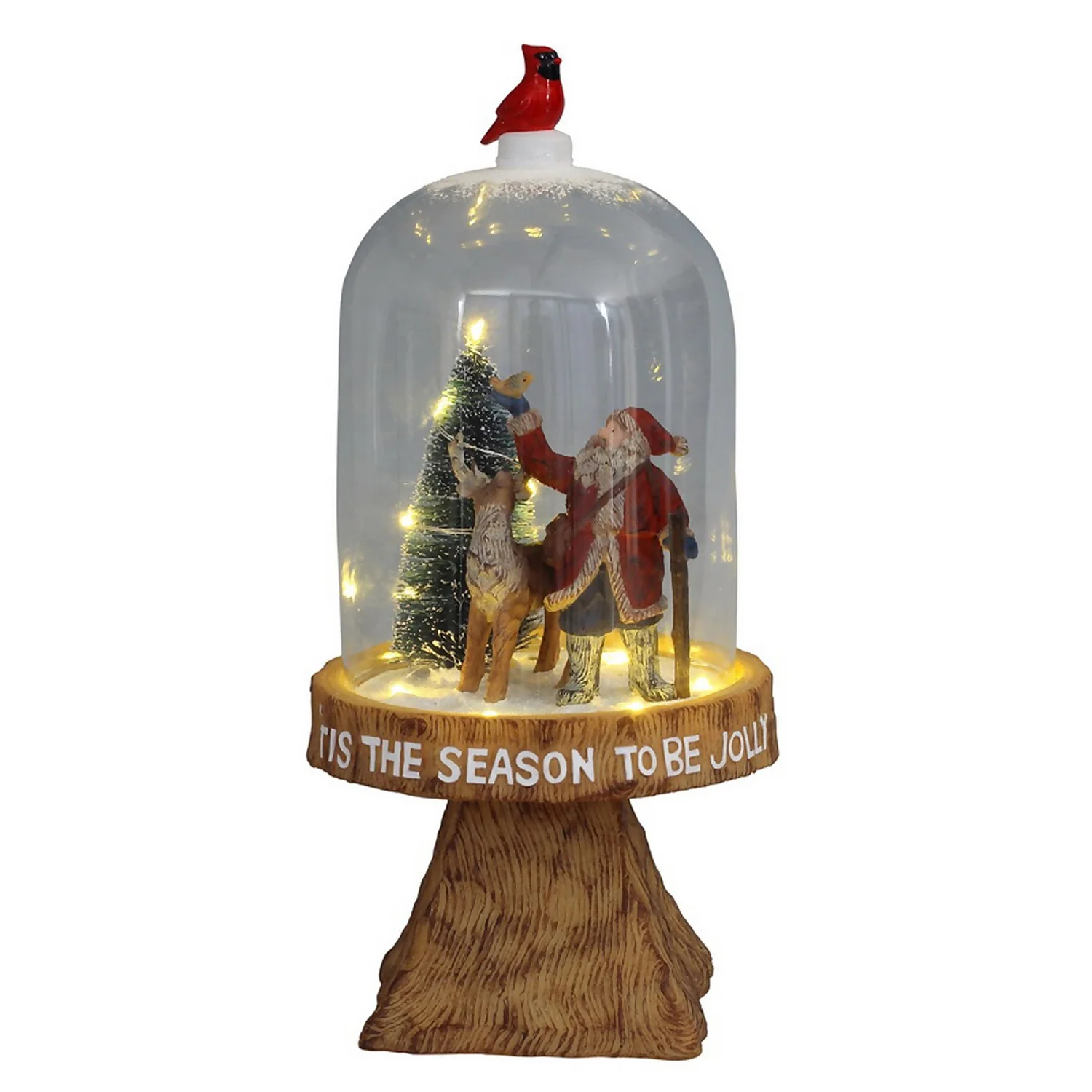 Santa Light Up Glass Christmas Decoration (Battery Operated) 3 Santa Light Up Glass Christmas Decoration (Battery Operated)