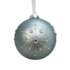 Duck Egg Snowflake Jewel Christmas Tree Bauble - 90mm -NON Outdoor Shop 13714918 2014984562964237