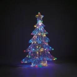 Acrylic LED Tree Multicolour 3D Outdoor Christmas Light - 59cm