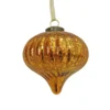 Copper Ribbed Mercury Glass Onion Christmas Tree Bauble - 90mm 1 Copper Ribbed Mercury Glass Onion Christmas Tree Bauble - 90mm -NON Outdoor Shop 13715874 5824984563156639