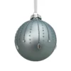 Duck Egg & Silver Meteor Glass Christmas Tree Bauble - 90mm 1 Duck Egg & Silver Meteor Glass Christmas Tree Bauble - 90mm -NON Outdoor Shop 13715879 1894984563158802