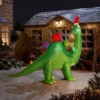 7ft Large Dinosaur Christmas Inflatable 1 7ft Large Dinosaur Christmas Inflatable -NON Outdoor Shop 13720587 9714985909407728