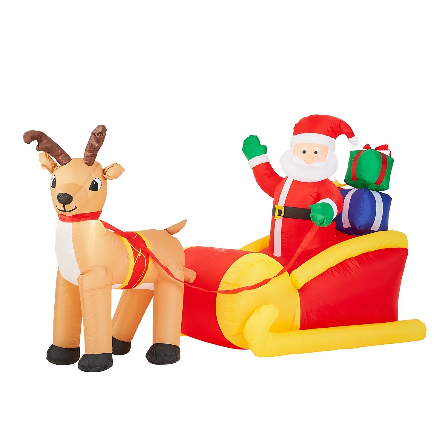 4ft Santa In Sleigh Christmas Inflatable 4 4ft Santa In Sleigh Christmas Inflatable - Image 2
