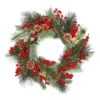 Natural Foliage With Red Berries Luxury Christmas Wreath - 55cm -NON Outdoor Shop 13721768 2064984584095049