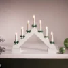 7 LED White Wooden Traditional Christmas Candle Bridge (Battery Operated) 1 7 LED White Wooden Traditional Christmas Candle Bridge (Battery Operated) -NON Outdoor Shop 13733814 3554983493758906