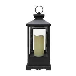 Black Christmas Lantern With LED Candle 5 Black Christmas Lantern With LED Candle -NON Outdoor Shop 13733834 2074989490931370