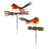 Set Of 2 Assorted Christmas Robin Picks - 17cm -NON Outdoor Shop 13760554 1094984276414800