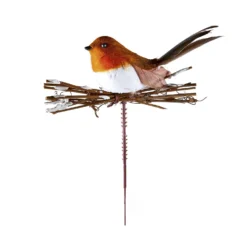 Set Of 2 Assorted Christmas Robin Picks - 17cm -NON Outdoor Shop 13760554 1784984276451169