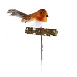 Set Of 2 Assorted Christmas Robin Picks - 17cm -NON Outdoor Shop 13760554 4764984276486665