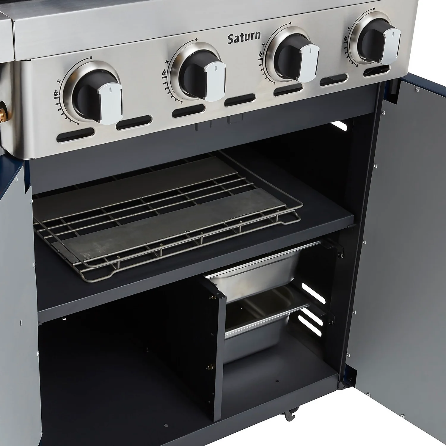 Outback Saturn Pro 4 Burner Gas BBQ - Blue 8 Outback Saturn Pro 4 Burner Gas BBQ - Blue - Image 6