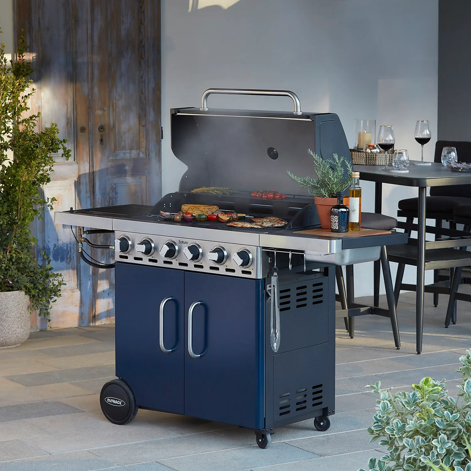 Outback Saturn Pro Blue 6 Burner Gas BBQ 4 Outback Saturn Pro Blue 6 Burner Gas BBQ - Image 2